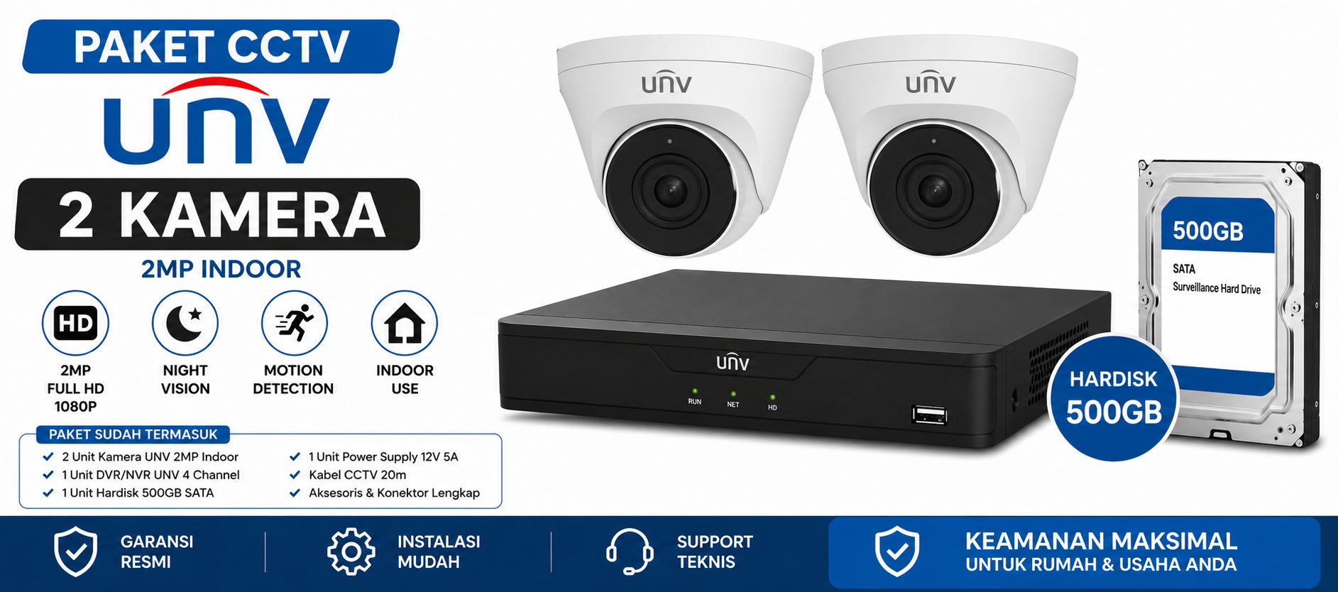 Paket UNV 2 Kamera Full HD